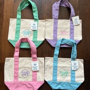 Trader Joe's Mini Canvas Tote Bags